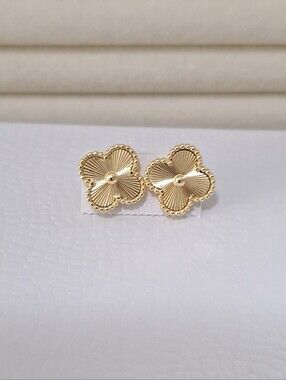 14kt gold-filled Four Leafs Flower Earrings